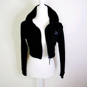 RYDERWEAR BLACK CROPPED Full Zip, Jacket/Hoodie S